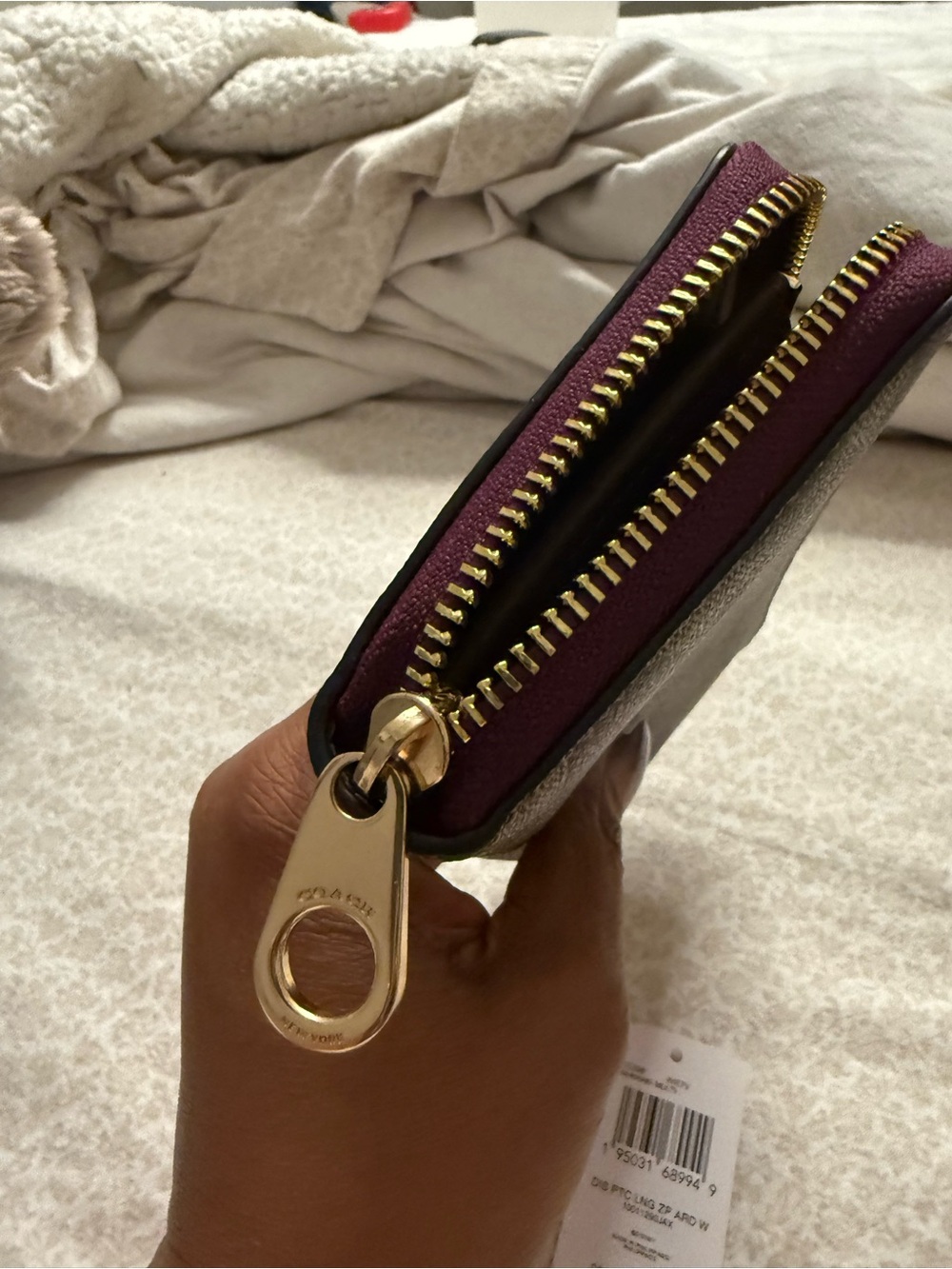 Coach Khaki Patch Wallet with Multicolor Character Appliqués - Picture 5 of 6